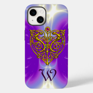 Coques Pour iPhone HYPER VALENTINE MONOGRAM rose Fuchsia violet