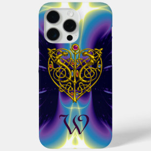 Coque iPhone 15 Pro Max HYPER VALENTINE MONOGRAM rose Fuchsia violet