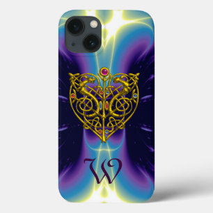 Coques Pour iPhone HYPER VALENTINE MONOGRAM rose Fuchsia violet