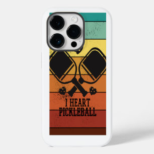 Coque Pour iPhone 14 Pro I Heart Pickleball - Amusants Pickleball Design