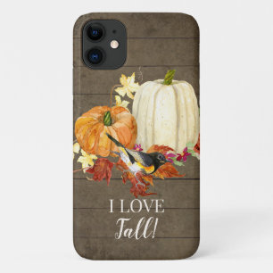 Case-Mate iPhone Case I Love Automne Feuilles Oiseau Citrouille Rustique
