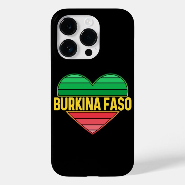 Coques Case-Mate iPhone I Love Burkina Faso, Heart Burkinabè (Verso)