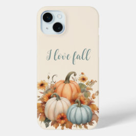 Coque iPhone 15 Mini I Love Fall Citrouille