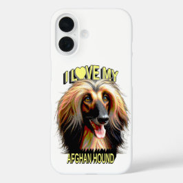 Coques iPhone 16 I Love My Afghan Hound – Elegant Dog Lover Design