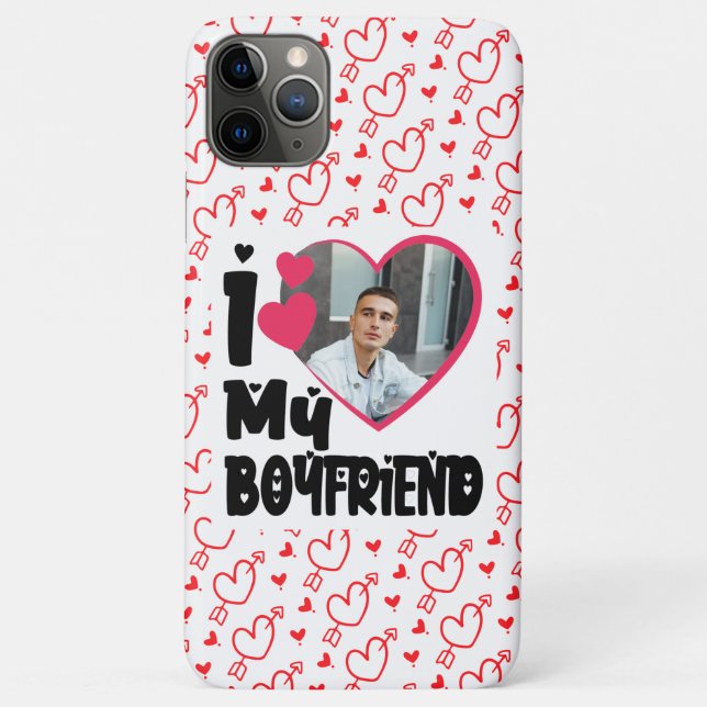 Coques Case-Mate iPhone I Love My Boyfriend Personnalisé Photo Coque-Mate  (Dos)