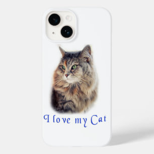 Coque Pour iPhone 14 I love my Cat