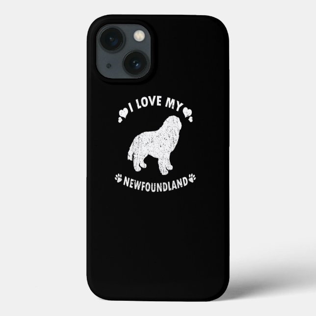 Coques Case-Mate iPhone I Love My Newfoundland Puppy Dog Gift Idea (Verso)