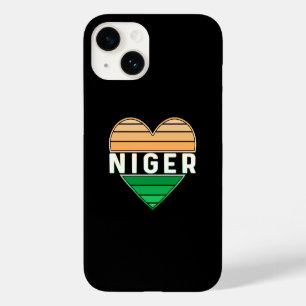 Coque Pour iPhone 14 I Love Niger, Coeur Nigérien