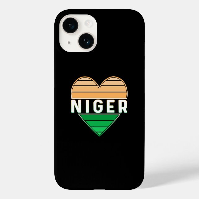 Coques Case-Mate iPhone I Love Niger, Coeur Nigérien (Verso)