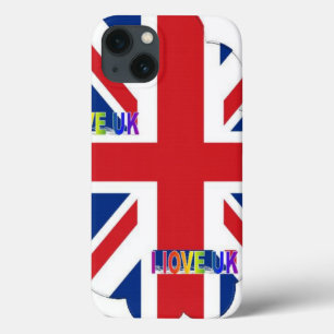 iPhone 13 Case I Love UK Art Print