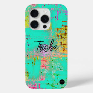 Coque iPhone 15 Pro I Phone Case Turquoise Mix Distressed HAMbyWG