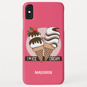 Case-Mate iPhone Case Ice Cream Lover personnalisation nom et couleur de
