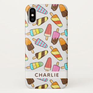 Coques Pour iPhone Ice Cream Popsicles personnalisés nom de téléphone