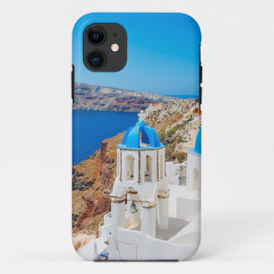 Coque iPhone 11 Île de Santorini - caldeira, Grèce