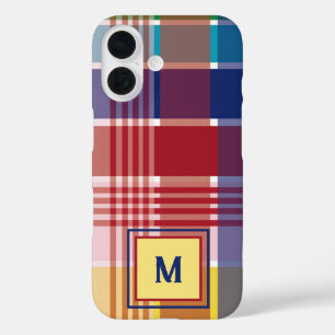 Coques iPhone 16 Îles Vierges américaines Madras Monogramme Personn