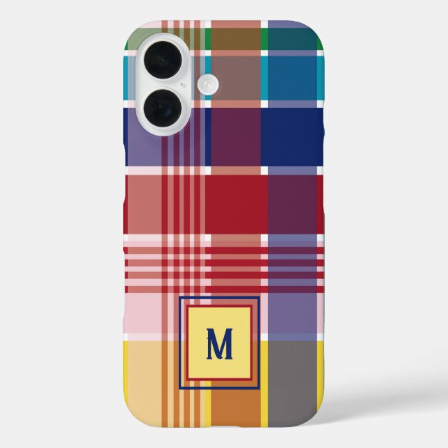 Coques Case-Mate iPhone Îles Vierges américaines Madras Monogramme Personn (Verso)