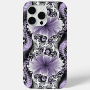 Coque iPhone 15 Pro Max Illusion de lilas Art floral abstrait fractal Fant