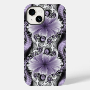 Coque Pour iPhone 14 Illusion de lilas Art floral abstrait fractal Fant