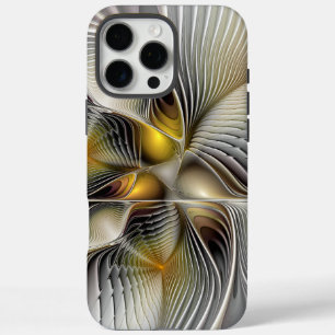 Coques iPhone 16 Pro Max Illusion d'optique abstrait 3D fractal avec profon