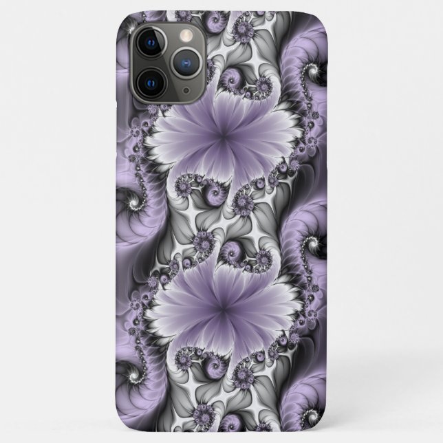 Coques Case-Mate iPhone Illusion Lilac Abstrait Floral Fractal Art Imagina (Dos)