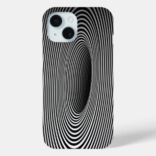 Coque Pour iPhone 15 Illusion optique à trou noir   Personnalisé