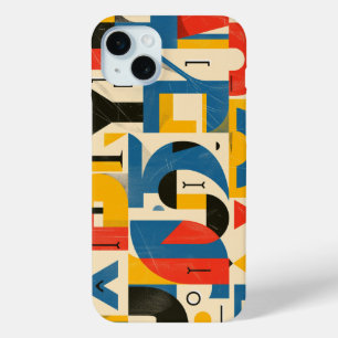 Coque iPhone 15 Mini Illustration à l'aide d'éléments de lettres alphab