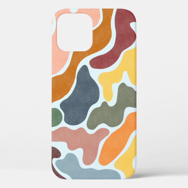 Coques Case-Mate iPhone Illustration abstraite moderne dans les tons terre (Verso)