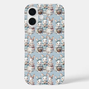 Coques iPhone 16 Illustration aquarelle des sœurs lapines Cottage