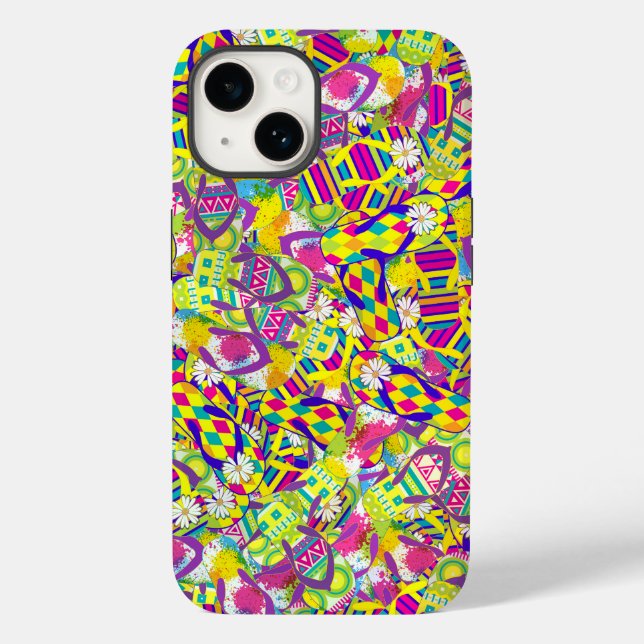 Coques Case-Mate iPhone Illustration aquarelle, Motif de retournement (Verso)
