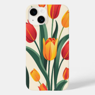 Coque Pour iPhone 14 Illustration Bold Tulip