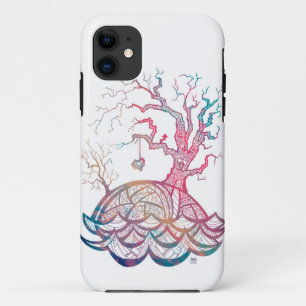 Coque iPhone 11 Illustration complexe d'arbre de coeur de belle
