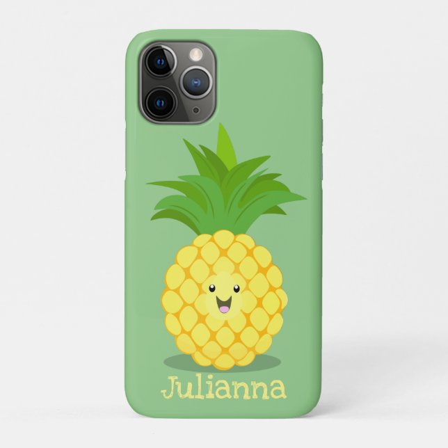 Coques Case-Mate iPhone Illustration d'ananas mignon (Dos)