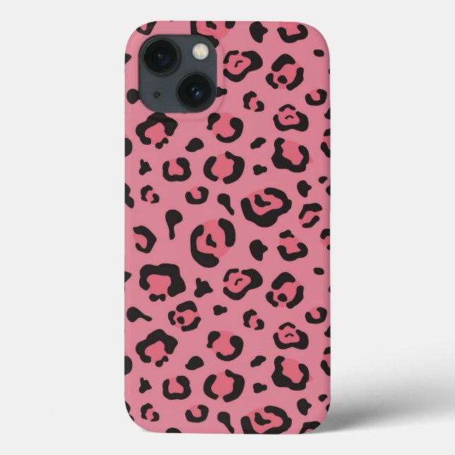 Coques Case-Mate iPhone Illustration d'animal de rose de léopard (Verso)