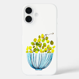 Coques iPhone 16 Illustration d'aquarelle de raisins de fruits