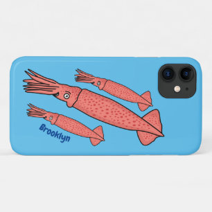 Case-Mate iPhone Case Illustration de calamar rose