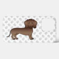 Illustration de chien mignon teckel à poil lisse m