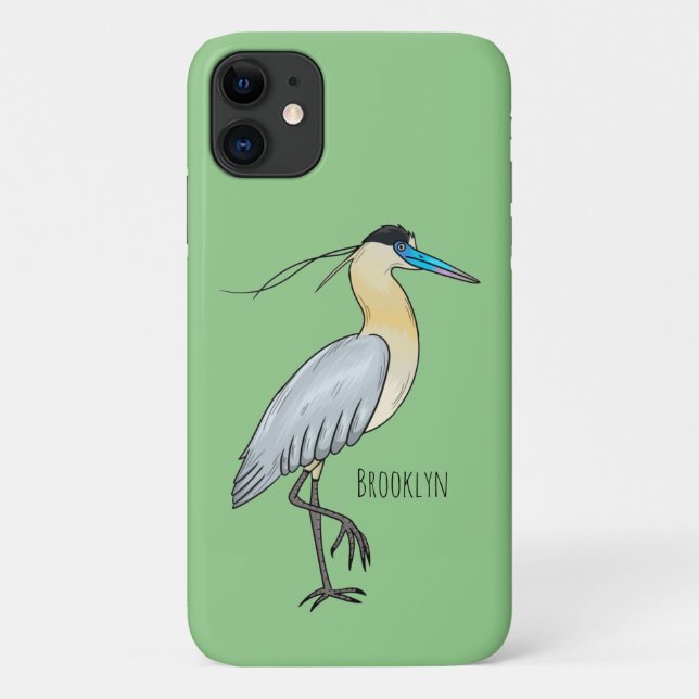 Coques Case-Mate iPhone Illustration de dessin d'oiseau de héron plafonné (Dos)