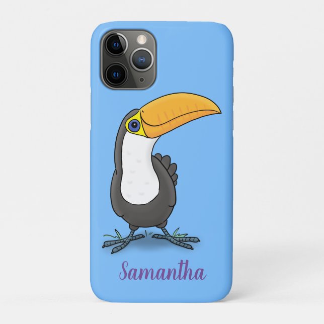 Coques Case-Mate iPhone Illustration de dessin humoristique du toucan joye (Dos)