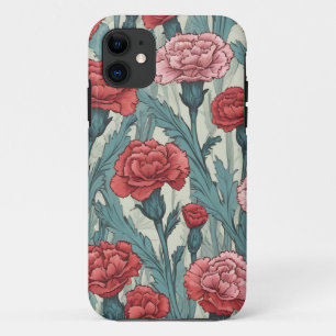 Case-Mate iPhone Case Illustration de fleur de caronations roses