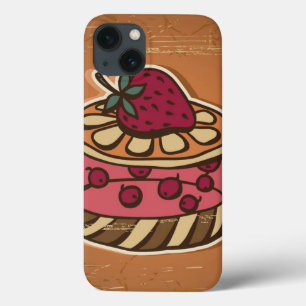 iPhone 13 Case Illustration de gâteau dans le rétro style