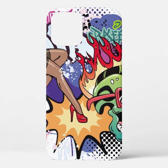 Coques Case-Mate iPhone Illustration de graffiti avec lettres de graffitis (Verso)
