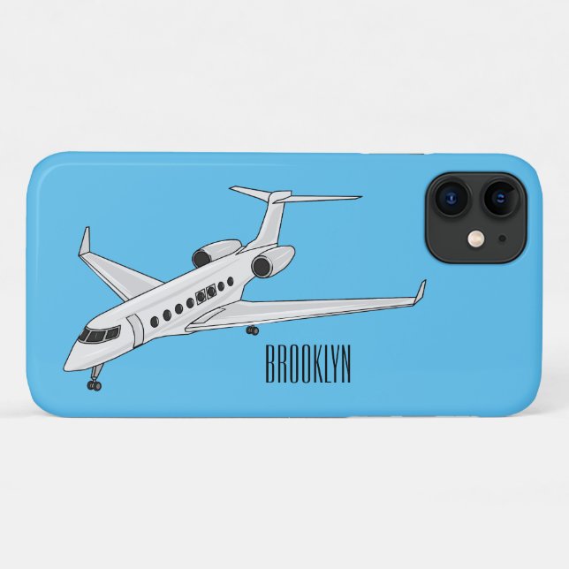 Coques Case-Mate iPhone Illustration de jet privé (Dos (Horizontal))