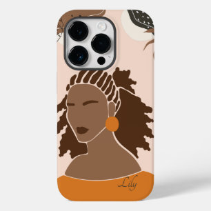 Coque Pour iPhone 14 Pro Illustration de la femme Boho Abstraite, Boho Chic