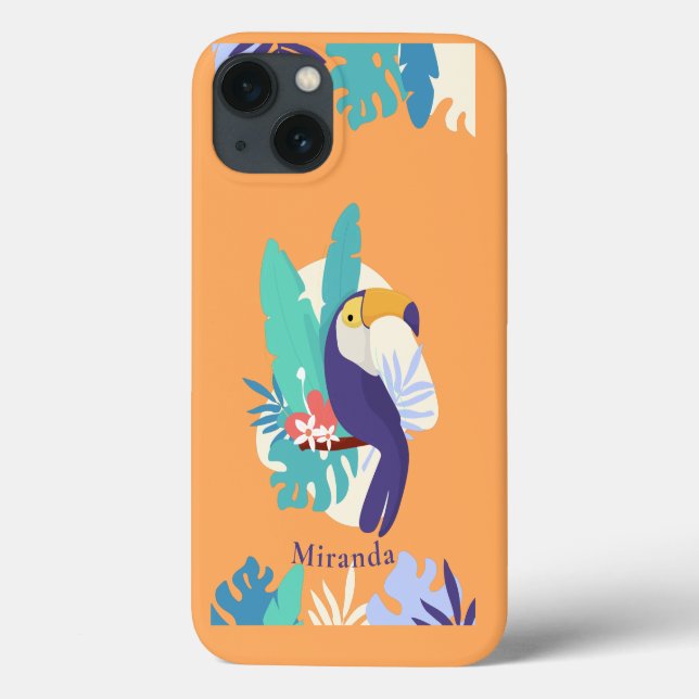 Coques Case-Mate iPhone Illustration de la jungle tropicale Toucan (Verso)