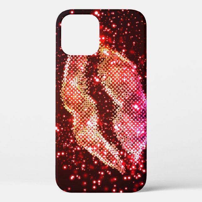 Coques Case-Mate iPhone Illustration de lèvres modifiable : Conception gra (Verso)