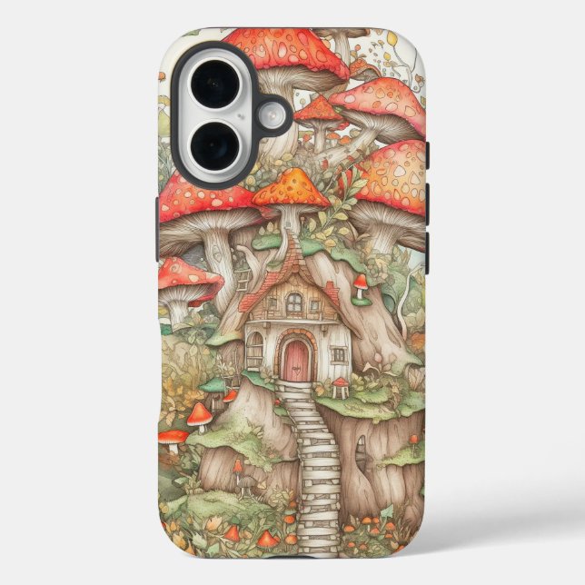 Coques Case-Mate iPhone Illustration de l'habillage du champignon créatif  (Verso)