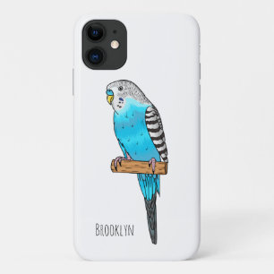 Case-Mate iPhone Case Illustration de l'oiseau bleu budgerigar