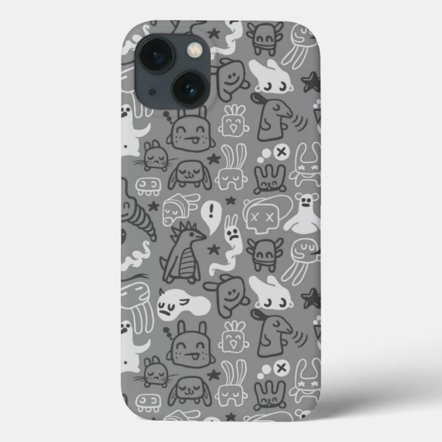 Coques Case-Mate iPhone illustration de motif de griffonnages (Verso)
