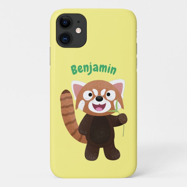 Coques Case-Mate iPhone Illustration de panda rouge mignon (Dos)