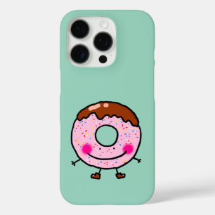 Coques iPhone 16 Pro Illustration de personnage de beignet à paillettes